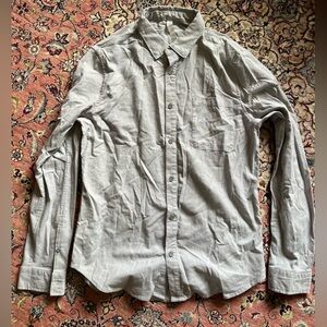 Lululemon Men's solid light blue stretch long sleeve button tech shirt Medium M